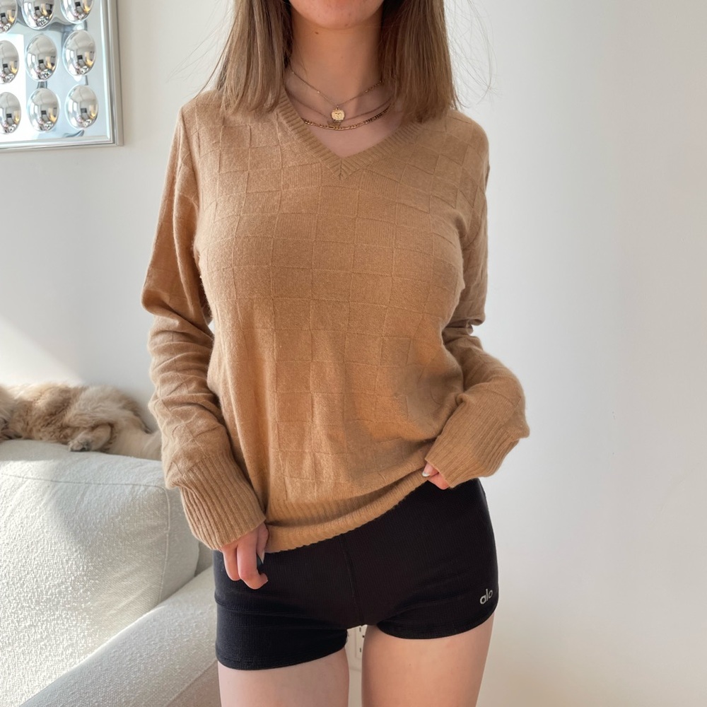 Burberry Check Cashmere Sweater